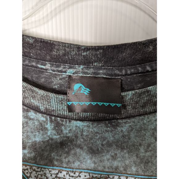 Vintage 80's Acid Tie Dye Single Stitch T Shirt Embossed Desgin Kaui Cotton XL - Picture 4 of 8